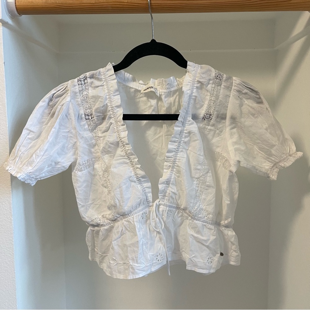 BROWNIE | White Tops Women Blouse S